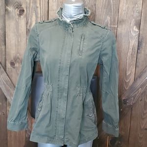 Army green lightweight canvas jacket